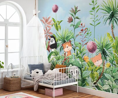 Jungledieren behang First Day of School