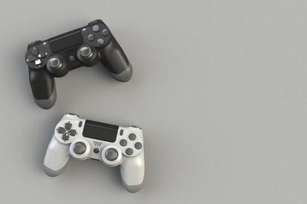 Game controllers behang VINYL Grijs