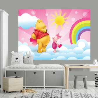 Winnie the Pooh behang Roze V2
