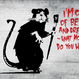 Banksy behang Rat