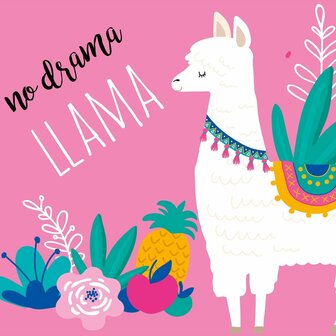 No drama llama behang