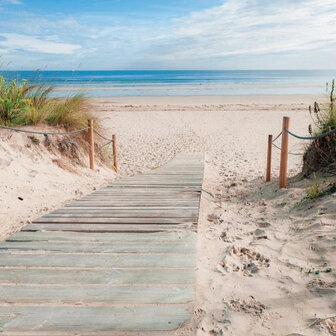 Strand fotobehang Strandafgang