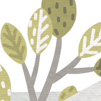 Detail Bosdieren behang Little Darling