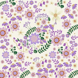 Minnie Mouse behang Gardening Club Beige