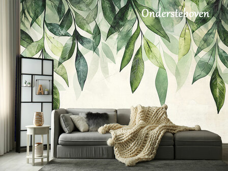 Groene Bladeren fotobehang V02