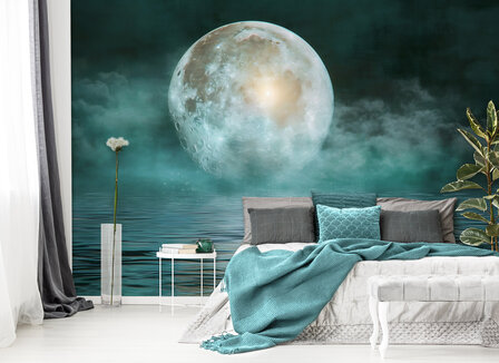 Fantasy fotobehang Volle Maan