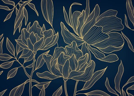 Bloemen fotobehang Wavy Flowers XL