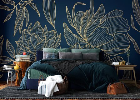 Bloemen fotobehang Wavy Flowers XL