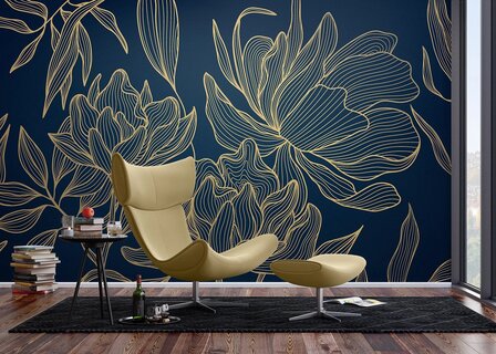 Bloemen fotobehang Wavy Flowers XL
