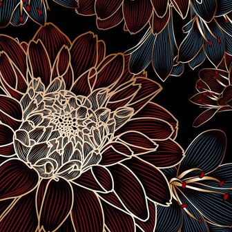 Bloemen fotobehang Red Dahlia XL