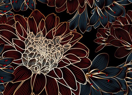 Bloemen fotobehang Red Dahlia XL