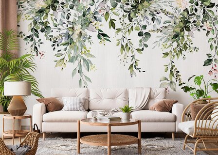 Hangende bladeren fotobehang Eucalyptus XL