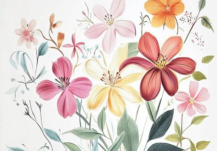 Hippe Bloemen fotobehang 