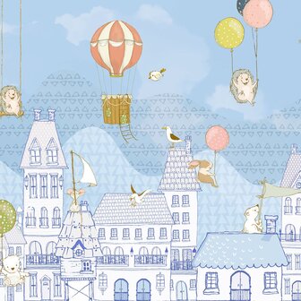 Kinderkamer behang Rooftop Ralley