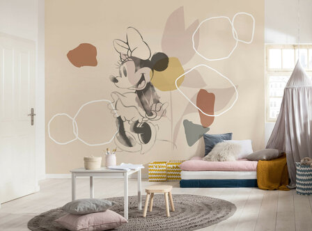 Minnie Mouse behang Soft Shapes
