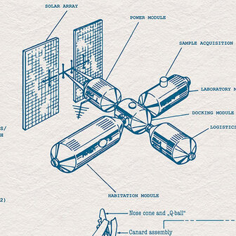 Ruimtevaart behang Spacecraft Architecture