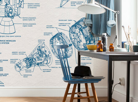 Ruimtevaart behang Spacecraft Architecture