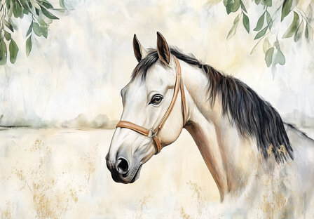 Wit Paard fotobehang