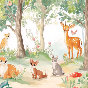 Bosdieren fotobehang Woodland