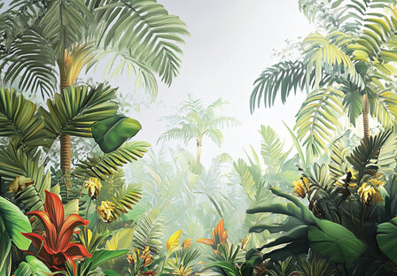 Botanisch fotobehang Into the Palm Jungle