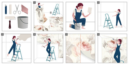 Rozen fotobehang La Maison