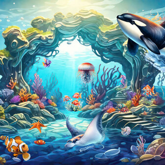 Onderwater VINYL fotobehang Sealife