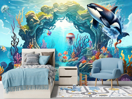 Onderwater VINYL fotobehang Sealife
