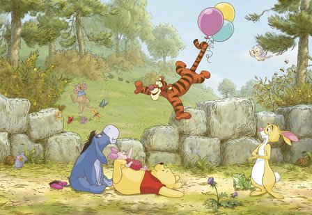 Winnie the Pooh Ballooning fotobehang KOMAR