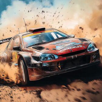 Rallyauto fotobehang