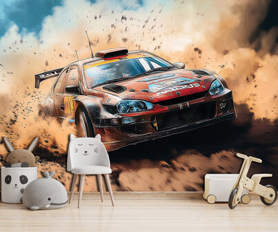 Rallyauto fotobehang