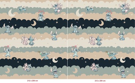 Lilo en Stitch vinyl behang 2 X naast elkaar