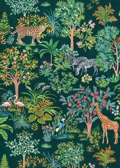 Happy Jungle behang gehele afbeelding