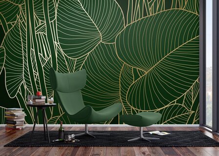 Golden Green fotobehang XL