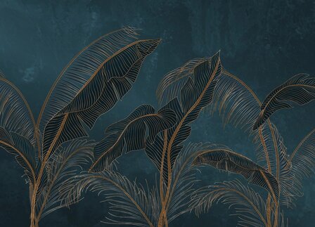 Exotic Palm Leaves fotobehang XL