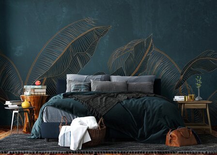 Exotic Palm Leaves fotobehang XL