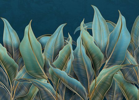 Golden Palms fotobehang XL
