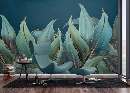 Golden Palms fotobehang XL