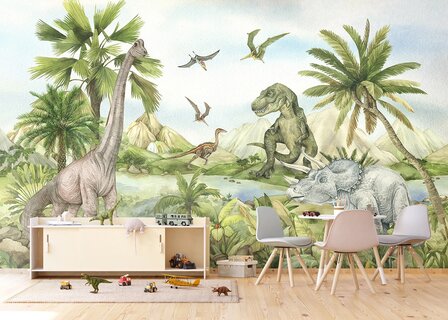 Dinosaurus behang Dinoland XL