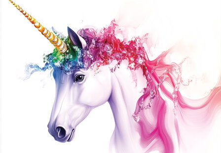 Eenhoorn fotobehang Colorful Unicorn