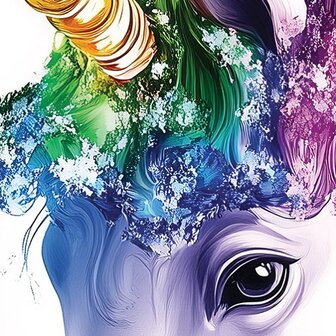 Eenhoorn fotobehang Colorful Unicorn
