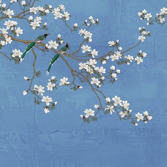 Magnolia behang Blauw P5