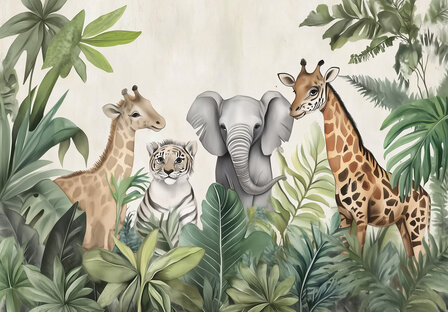 Jungledieren fotobehang Witte Tijger