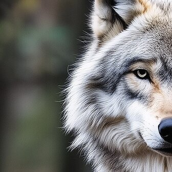 Bosdieren fotobehang Wolf
