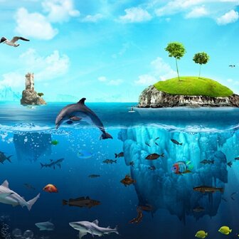 Onderwater fotobehang Waterland