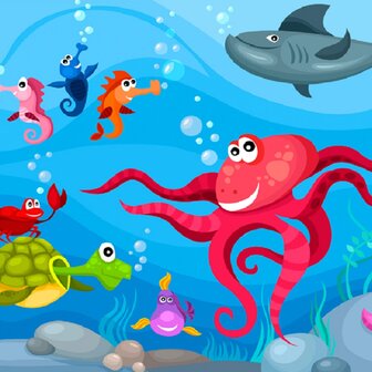 Onderwater behang kinderkamer