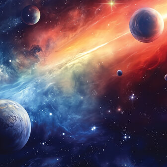 Space fotobehang Planets