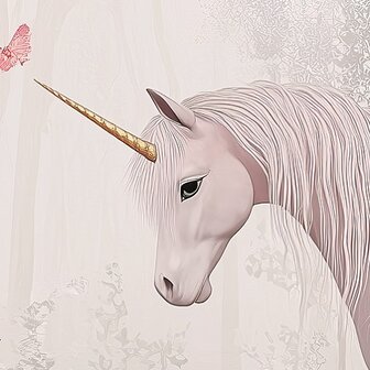 Eenhoorn in Bos fotobehang Unicorn Forest