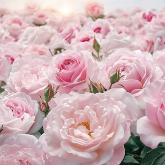 Roze rozen fotobehang V24