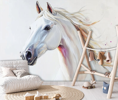 Wit Paard fotobehang V23