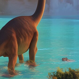 Dinosaurus fotobehang Dinoworld
